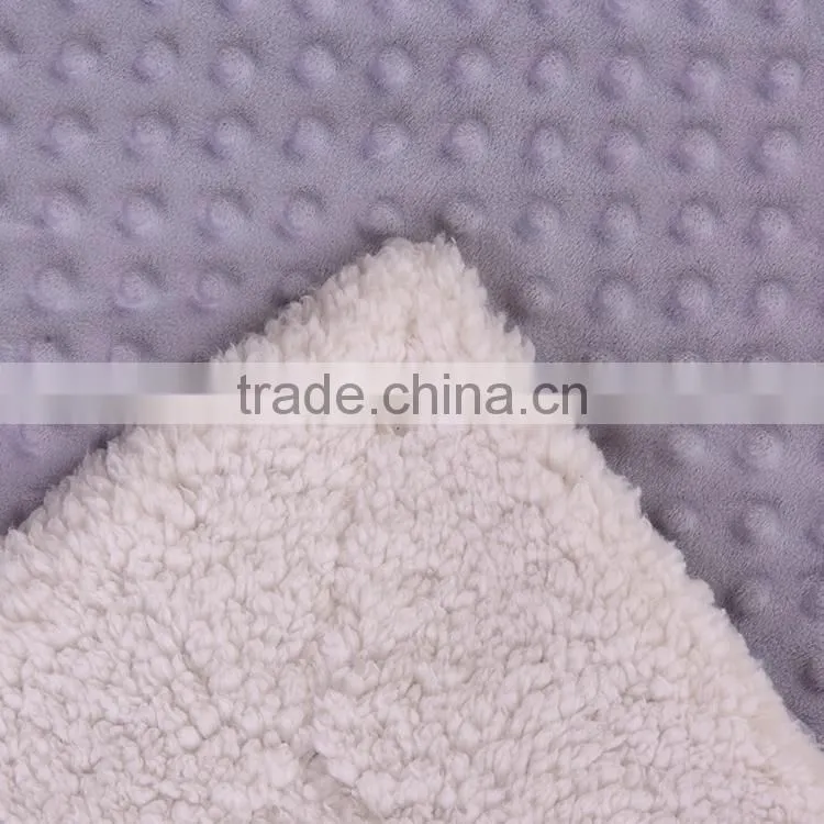 100 polyester fleece solid micromink blanket backside sherpa