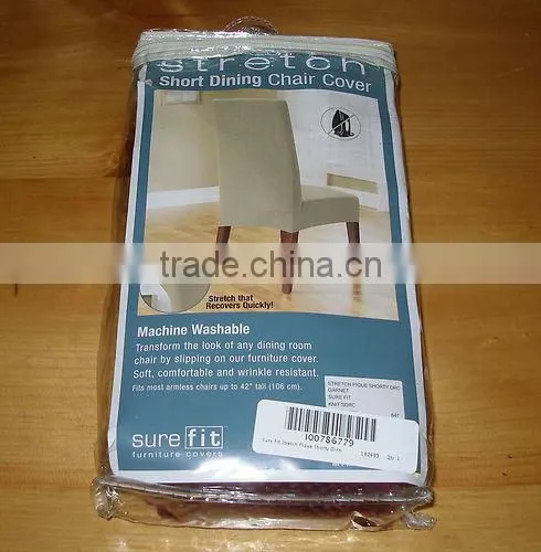 stretch pique raven black dining chair cover
