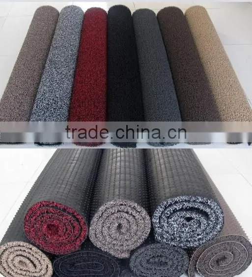 Small MOQ Low price Anti slip PVC coil foot Mat/carpet