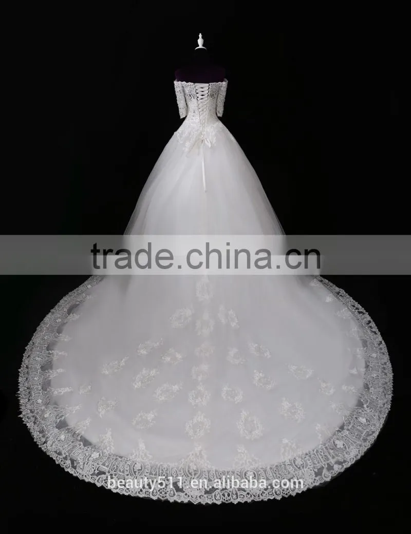 Wholesale Sweetheart short Sleeve Lace Wedding Dresses Beaded Sweetheart Nackline Mermaid Lace wedding dress 2017 F12601