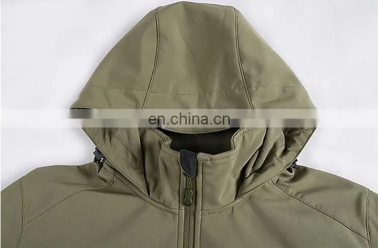 Wholesale outdoor mens hooded softshell jacket