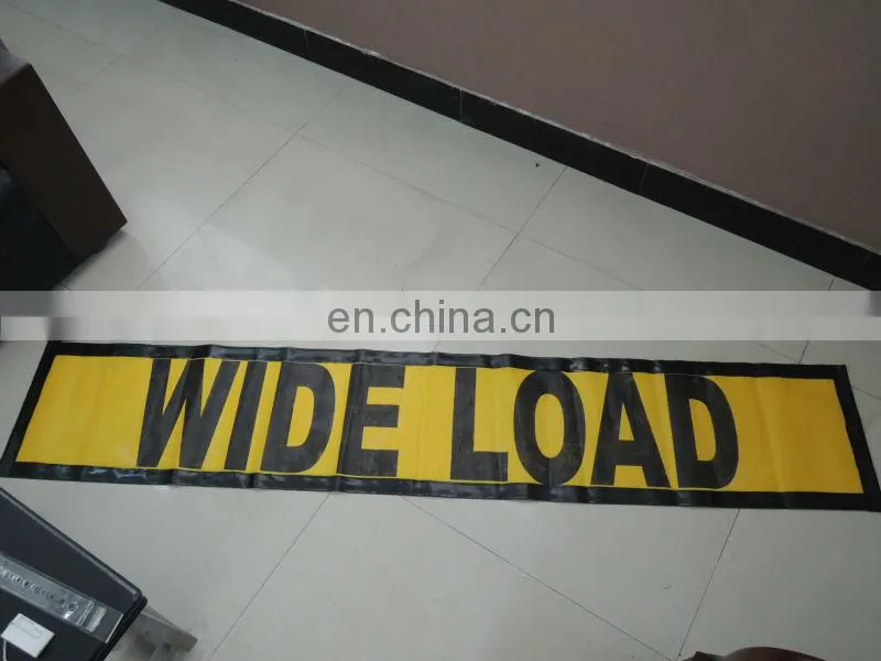 truck oversize reflective safety banners and sticker,reflective D sign or LONG LOAD banners,Oversize load reflective banners