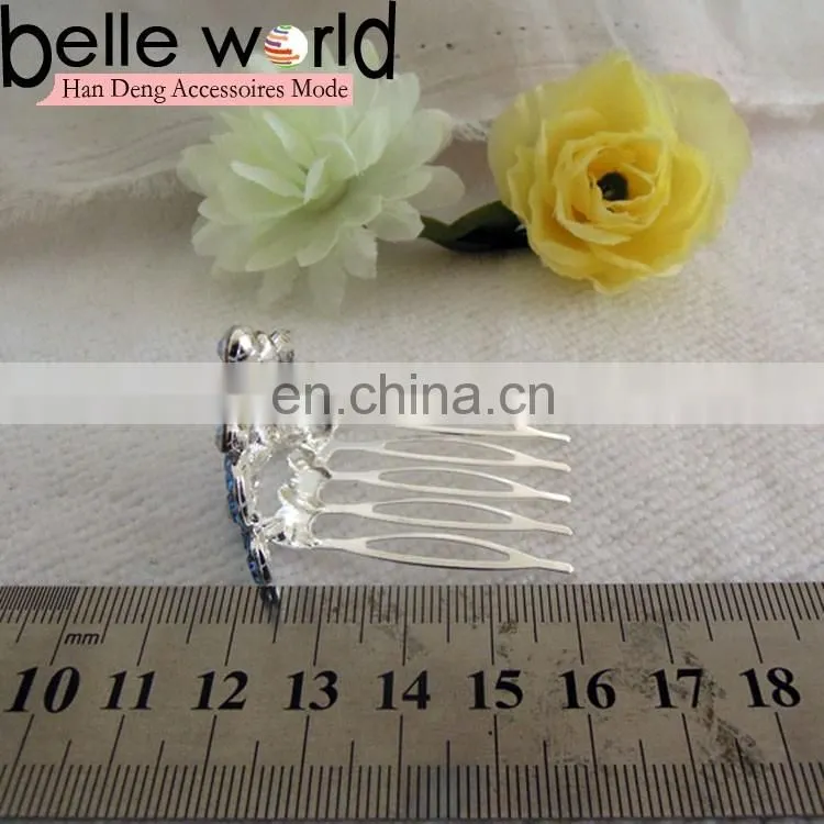 2 Colors Mini Rhinestone Crystal Crown Hair Comb Clip
