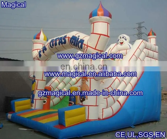Colorful for steeple in fairy tale inflatable slide
