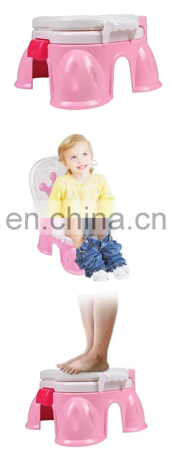 Novel design music induction plastic baby toilet seat with brush