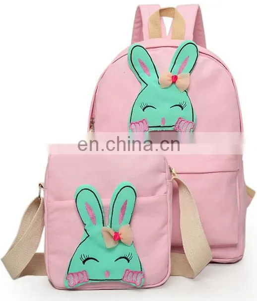 Hot sale canvas backpack with tote bag in stock