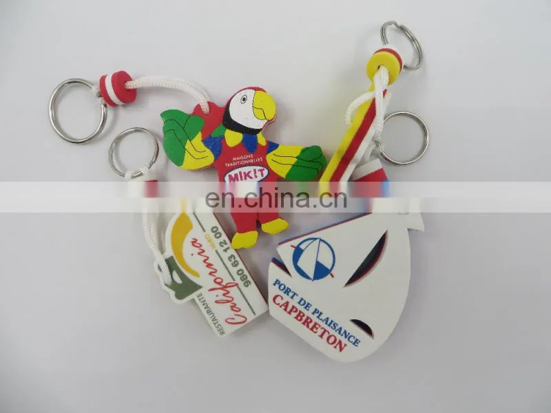 New personalized cartoon character eva key holder key chain rings for promotions