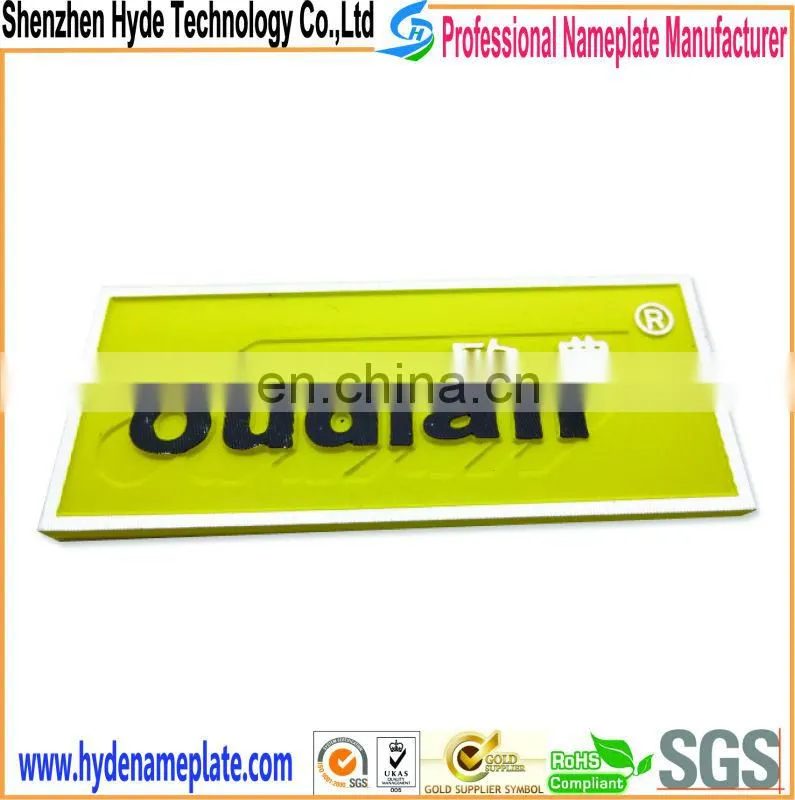 design metal cheap 3d adhesive enbossed gold brass cards