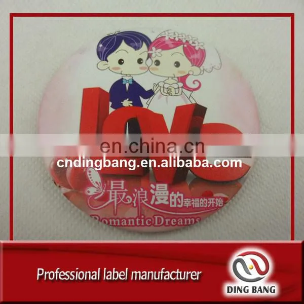 OEM Fashional Lady Makeup Use Custom Cartoon Kitty Printed Small Round Pocket Cosmetic Tin Mirror