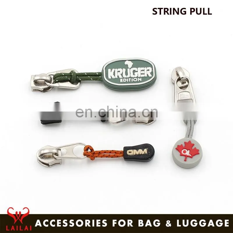 Bag parts wholesale personalized zipper pulls custom zipper puller