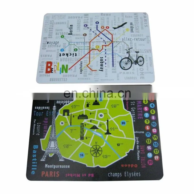 custom shape size design printing clear plastic placemat