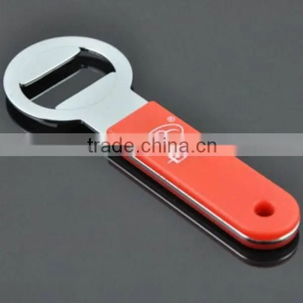 Cheap beer bottle opener with plastic handle in RImei logo