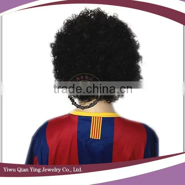 cheap wholesale short synthetic football fan wig sports fan wig