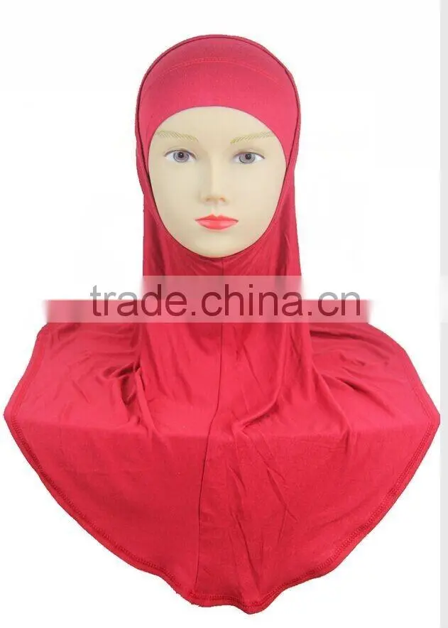 Newest high quality ISLAMIC HIJAB al amira 2pcs solid color softy mercerized cotton MUSLIM HIJAB