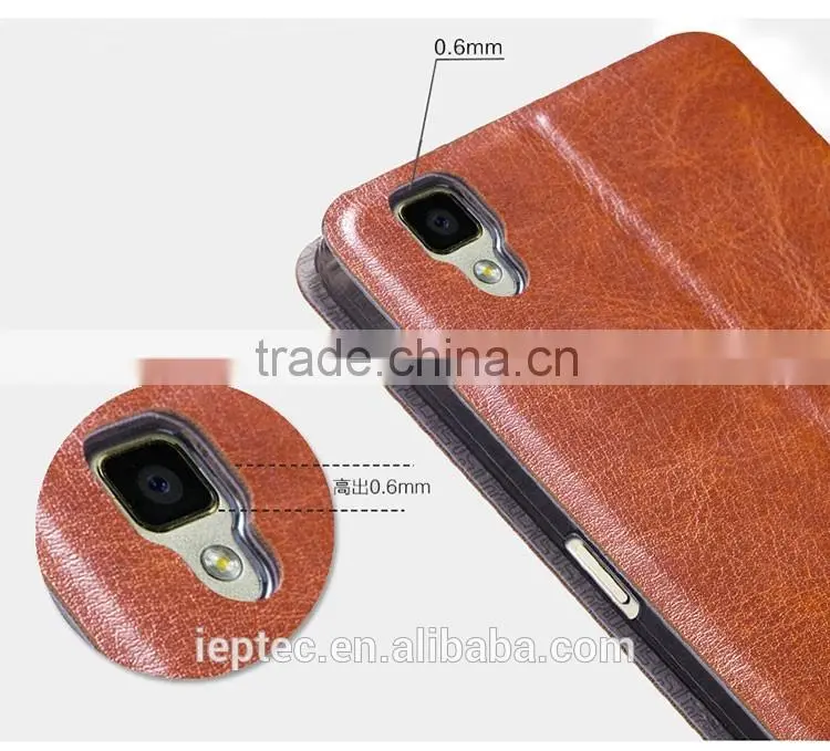 MOFi Top Sale Simple Design Flip PU Leather Cell Phone Case for OPPO R7s, OPPO R7st, OPPO R7sm