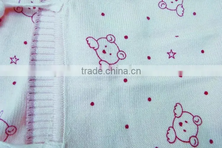 eco-friendly 100% cotton thin newborn baby boy girl jacquard knitting pattern clothing set