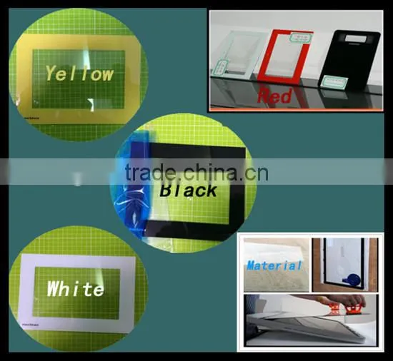 Painted silk screen glass