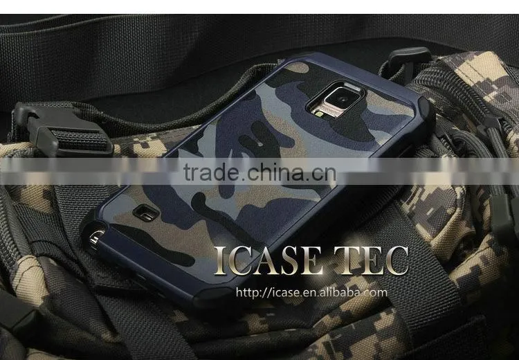 2015 New Arrival Camouflage Case for Samsung Galaxy Note 4, for Samsung Note 4 Back Cover, for Galaxy Note 4 Real Leather Case