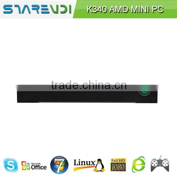 Good Bargain barebone mini pc ubuntu mini pc K340 AMD E2-1800 dual core 1.7G 18W power consumption