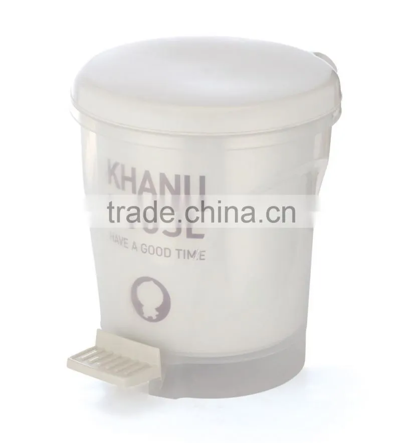 6L Novelty Foot Pedal Plastic Trash Can Waste Bin for Home Use