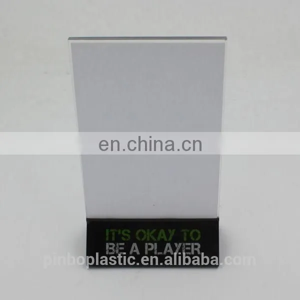 Triangle Table Top A3 A4 A5 A6 Insert Plastic Acrylic Sign Holder for Restaurant