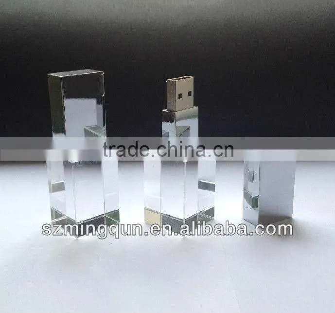Special Wooden Crystal USB Pendrive with Differnet Shapes Crystal 3D