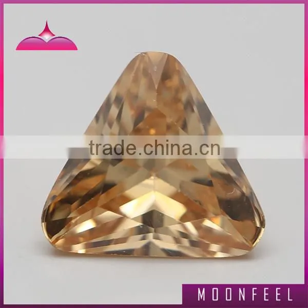 Lovely light champagne trillion cut diamonds for decoration