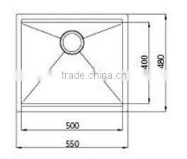 Kitchen Design-Special Stainless Steel Handmade Sink-RFS 100A-1