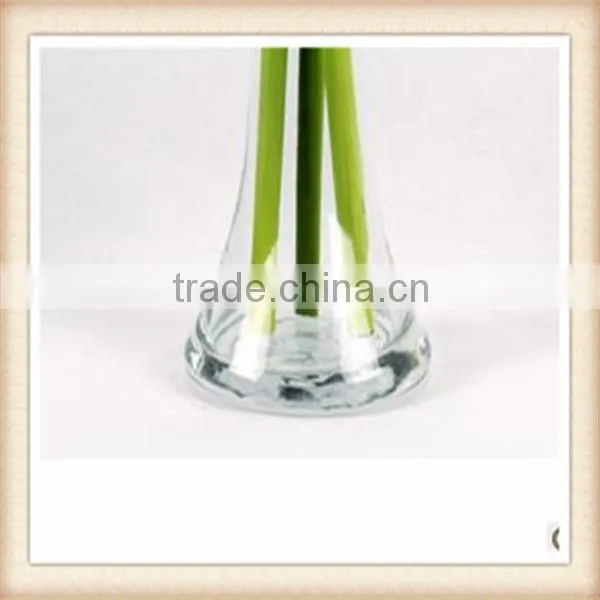 tall clear glass flower shaped vases cheap