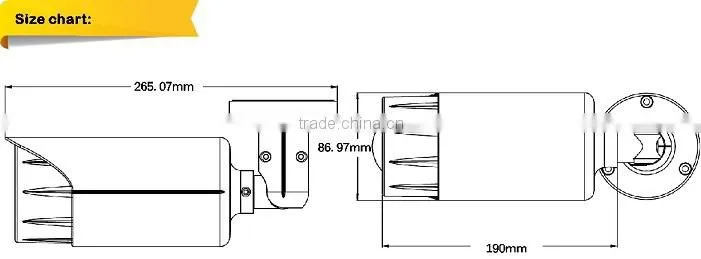 Outdoor Long Range IR distance 80M CMOS 720P Weatherproof/Waterproof CCTV Camera AHD IR Vari Focal 2.8-12mm Bullet Camera