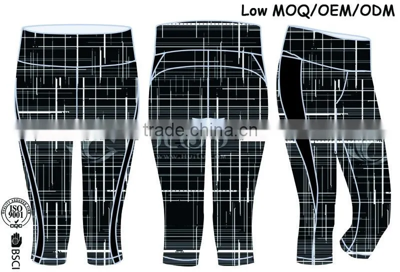 Women Tights Capri YOGA Running Pants High Waist Cropped Leggings Fitness
