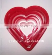Heart Shaped Romantic Plastic Biscuit Mold