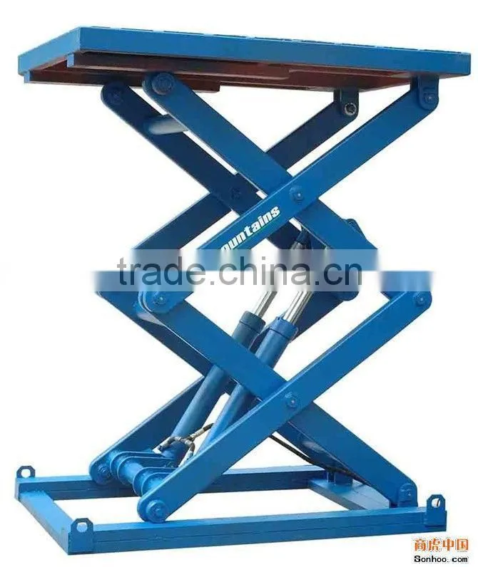 The best utility cargo indoor scissor lift table/hydraulic stationary scissor lift