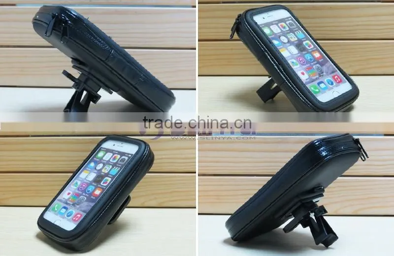 Waterproof Rotating Bicycle Motor Bike Handle Bar Pouch Holder Case For Mobile Phone