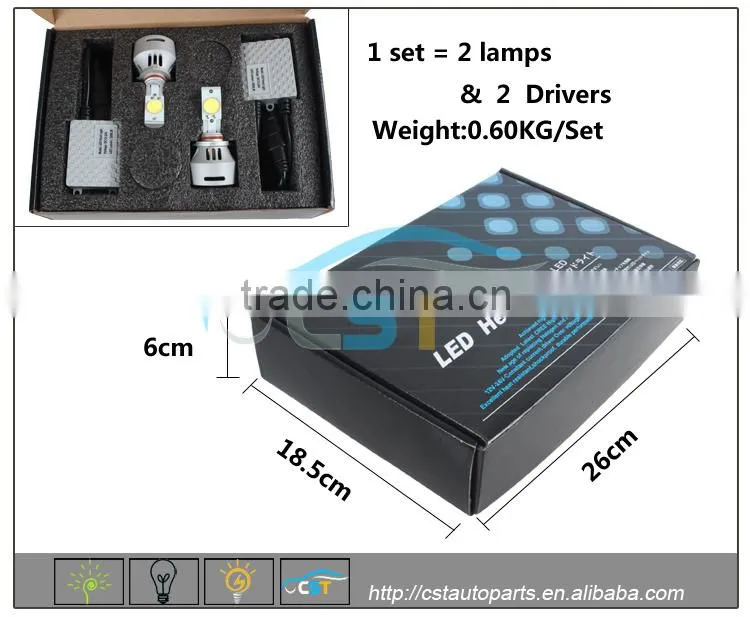 CST 40W 3200LM DC12v-24v 6500k 3200LM 9006 headlight