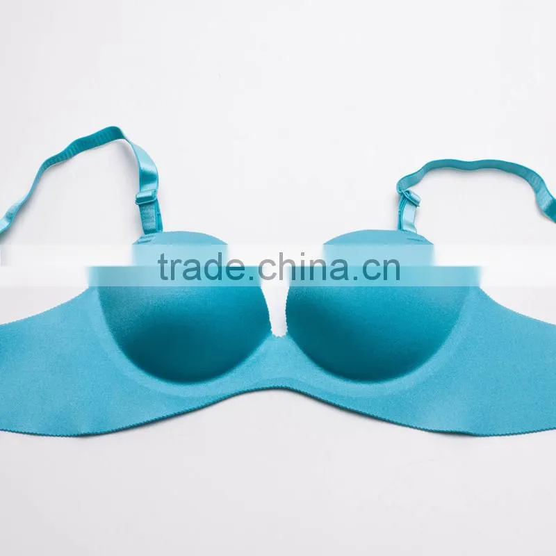 2015 new hot European Style Free Sample Push Up Bra solid seamless sexy bra