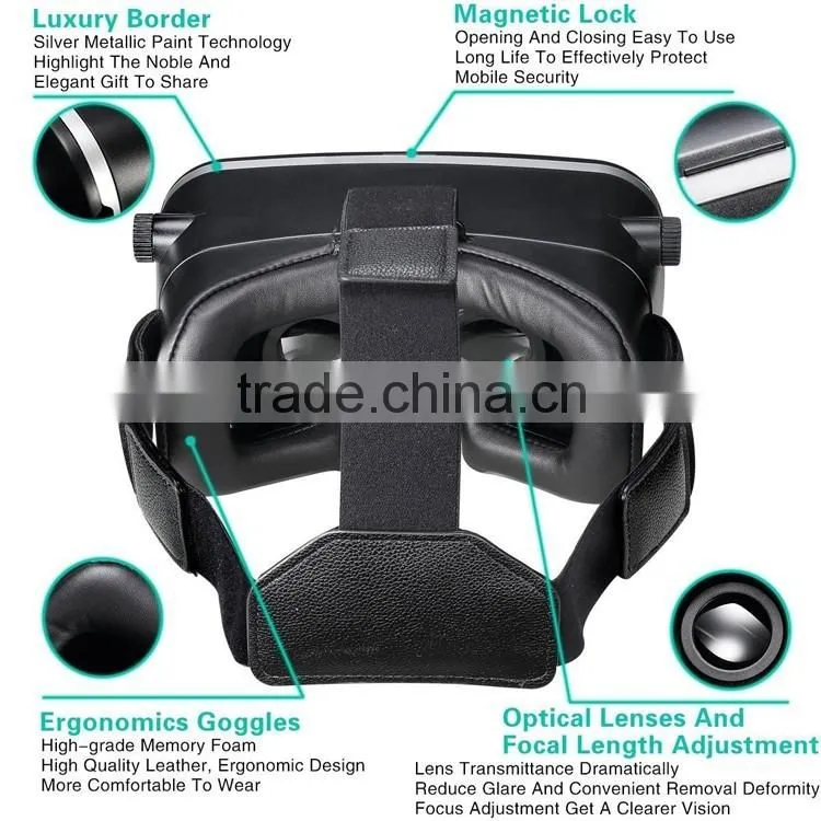 Factory New VR BOX 3d Glasses Mobile Phone Virtual Reality Fit 4.7 to 6.0 inch mobile phone 3 d Glasses Print Logo vr Headset