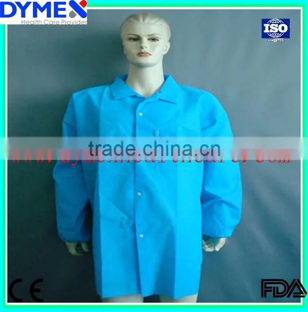SMS Good Quality Disposable Waterproof Lab Coat with Snaps