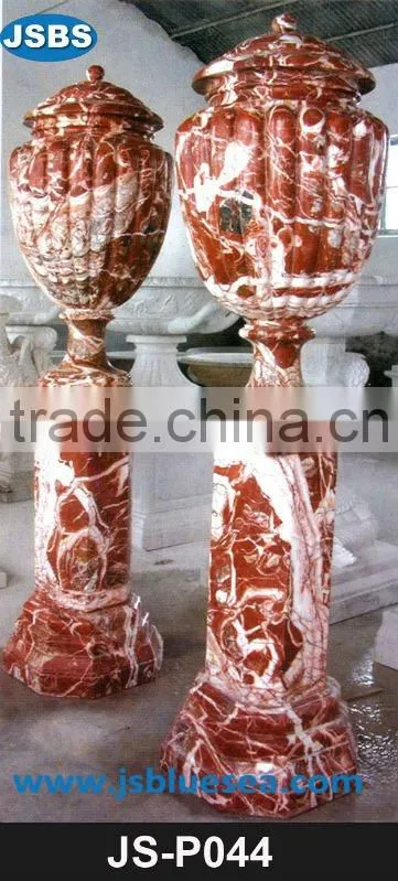 Ornamental garden flowerpot of marble