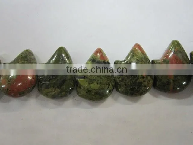 Wholesale 13x 18mm natural Unakite bear beads