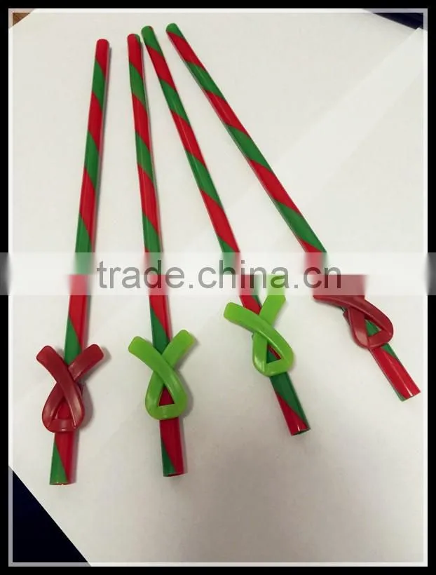 Hard Plastic pp drinking straw for Christmas