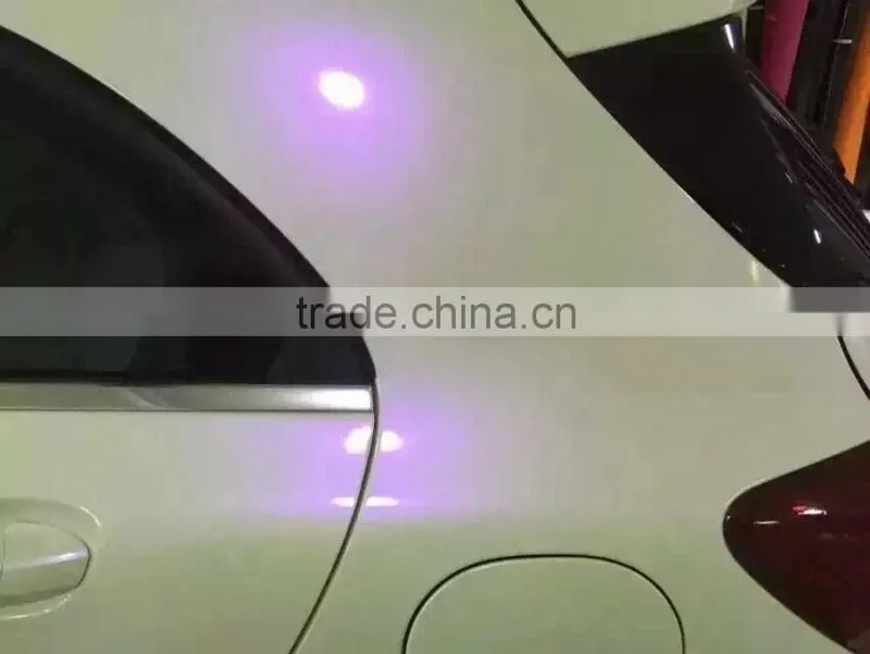 pearl white car wrap film 1.52*20m with air free bubbles , chameleon pearl white to purple car wrap film