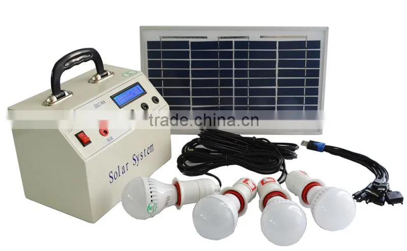 6W 12V Home Solar Systems,Home Lighting Solar Kit with LCD display