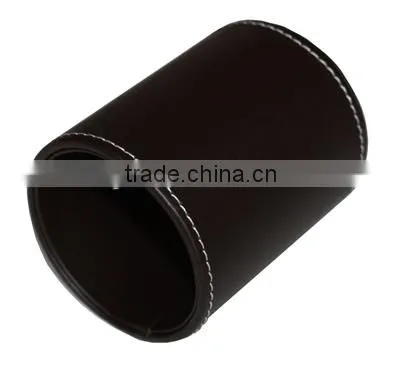 Low Price Candy Color PU Appearance Plastic Pen Pot