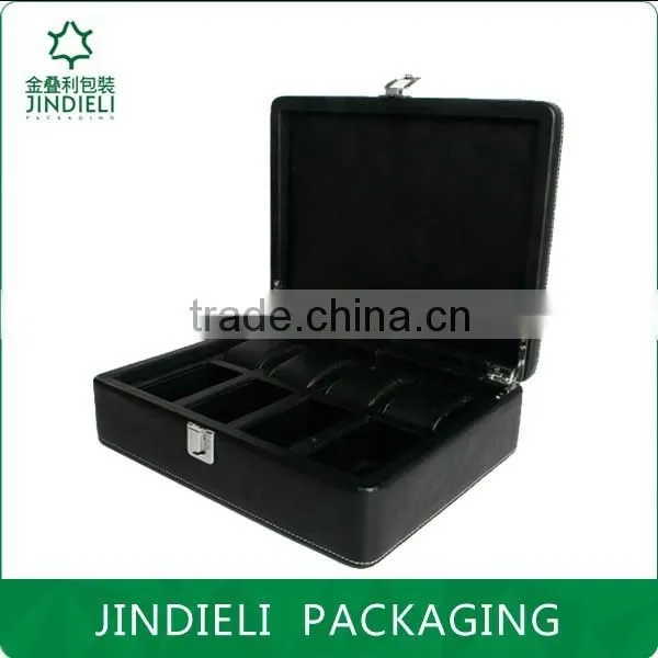 Luxury black wooden watch box packaging