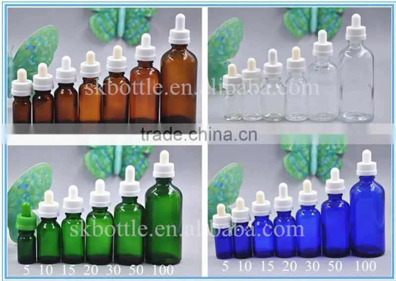 essential oil /e liquid glass bottles glass dropper bottle 30ml amber in the tubes
