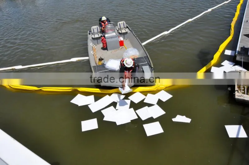 Oil and Fuel Absorbent Marine Boom With Snap Hook Join-20cmx3m