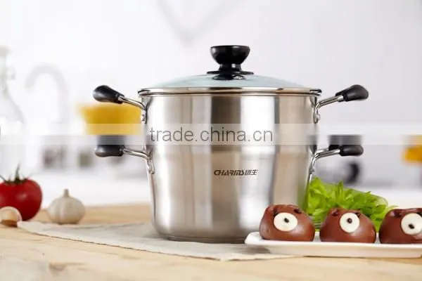 2016 New arrival japanese steamer pot&800W stainless steel food steamer& pure colour food cookware