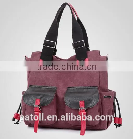 Top quality best new canvas leather bag