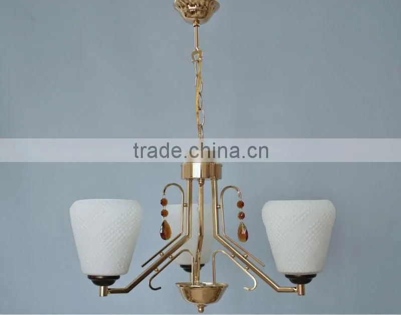 cream white glass pendant lamp chandelier with gold metal